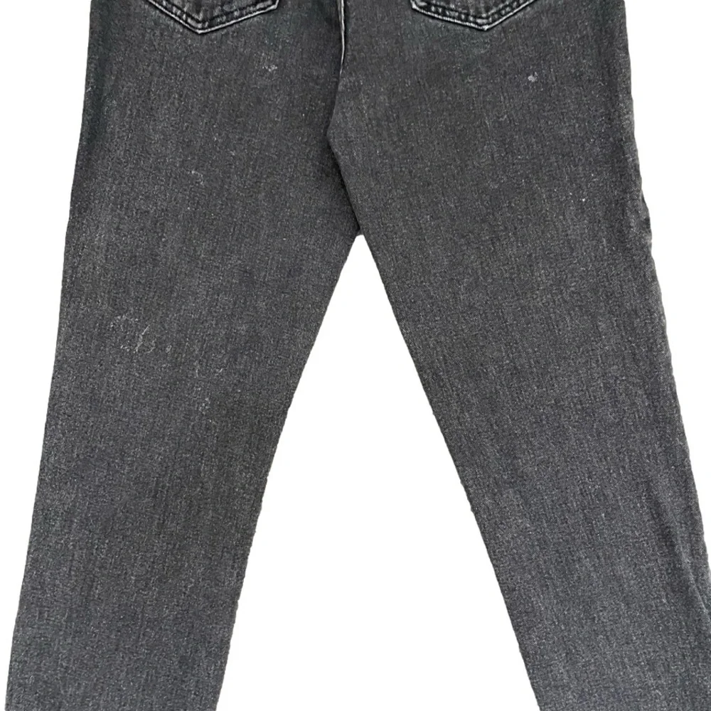 Pacsun Mom Denim Jeans 25 Dark Gray Straight Leg Whiskering Casual Pockets - Picture 8 of 8